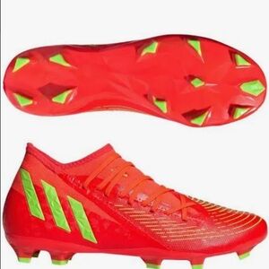 Size 7  Adidas Predator Edge.3 FG- Orange Green GW1005 New In Box Soccer Cleat